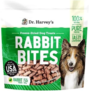 Rabbit Bites Freeze Dried Dog Training Treats with Rabbit Meat for Dogs - Picture 1 of 7