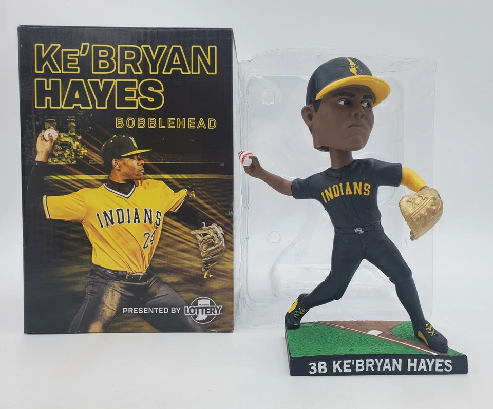 Guante de Oro Ke'Bryan Hayes Indianápolis Indian Bobblehead Piratas de Pittsburgh  Foto 1 de 4