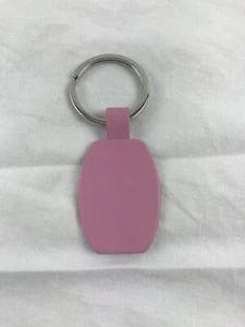 Pink Powder Coated Key Fob with Tab Lot of 6 - Picture 1 of 2