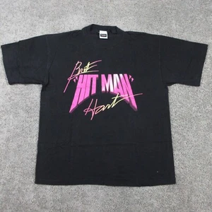 Vintage WWF Shirt Mens XXL 2XL Black Bret Hit Man Hart Excellence Of Execution - Picture 1 of 11