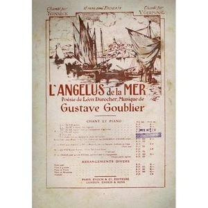 L'ANGELUS DE LA MER Chant et PIANO Poésie Léon DUROCHER Musique Gustave GOUBLIER - Imagen 1 de 1
