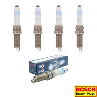 New Set of 4 BOSCH Double Platinum Spark Plug for Porsche 718 Boxter Cayman H4 - Image 1 of 4