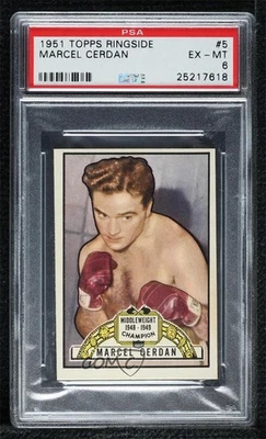 1951 Topps Ringside Marcel Cerdan #5 PSA 6 - Image 1 of 2