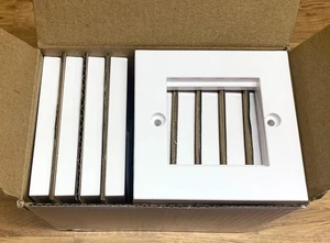 10x Kauden White 1 Gang Faceplate For Two 25x50mm Network Or Telephone Modules - Picture 1 of 5