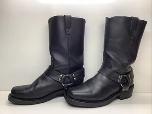 BOTAS NEGRAS HOMBRE DINGO ARNÉS MOTO PUNTERA CUADRADA TALLA 9.5 EW - Imagen 1 de 9