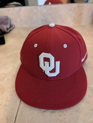 Gorra de béisbol Nike Oklahoma Sooners roja aero ajustada en el campo talla 7  Foto 1 de 2