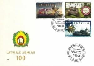 Latvia 2019 (11) Latvian National Armed Forces - 100 years (unaddressed FDC) - Picture 1 of 1