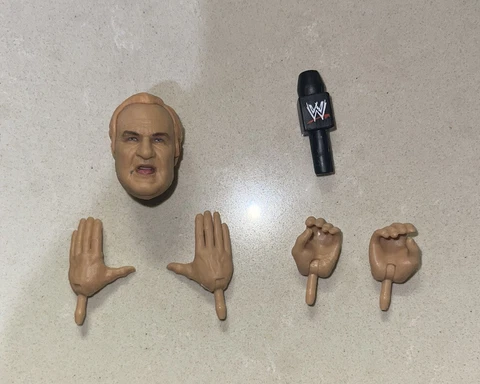 Wwe Wwf Eric Bischoff Alternate Head Mattel Elite Figure Toy 4 Custom Wrestling Cover