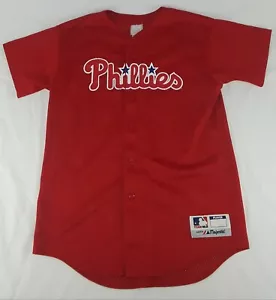 Vintage Majestic Philadelphia Phillies Baseball Trikot Gr. XL MLB Rot Authentic - Bild 1 von 8