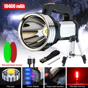 Rechargeable 90000LM LED Searchlight Work Light Lamp Torch Spotlight With Tripod - Picture 1 of 12