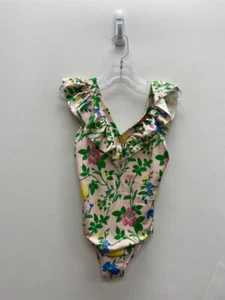 Janie and Jack SIZE 8 Pink Multi Color Floral Girl's Swimsuit - Picture 1 of 2