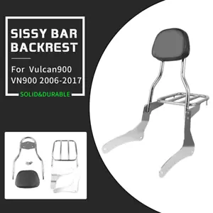 For Kawasaki Vulcan VN900 Custom Classic 06-22 Sissy Bar Backrest Luggage Rack - Picture 1 of 10