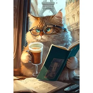 5D Funny Cat DIY Diamond Art Painting Kits for Adults Beginners, Full Drill D... - Picture 1 of 6