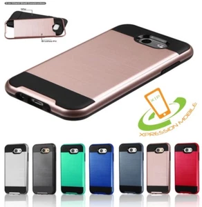 Funda rígida de goma cepillada con armadura de choque híbrida para Samsung GALAXY J7 2018 - Imagen 1 de 37