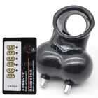 Male E-Stim Shock Chastity Cage Time Delay Ball Stretcher Pouch Enhancer Sleeve
