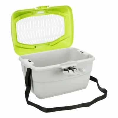 Trixie Mini Capri Transport Box for Small Animals 40 x 22 x 30cm Light Grey/Blue - Image 1 of 4