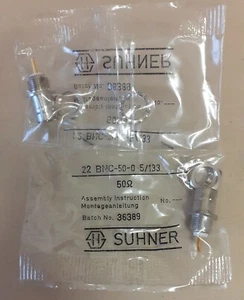 2 pezzi SUHNER 22 BNC-50-0-5/133 BNC 50 ohm femmina da pannello a vite - Zdjęcie 1 z 1