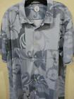 Toes On The Nose Button Up Knit Pale Gray Floral Geo Block Hawaiian Shirt 2XL