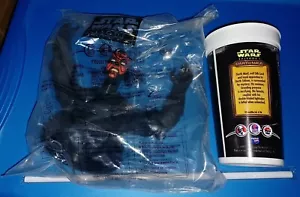 Tazza da bere Star Wars Episodio I Darth Maul 32 oz Taco Bell con topper 1999 nuova - Foto 1 di 2
