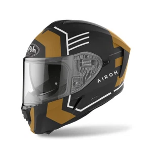 CASCO INTEGRALE AIROH SPARK THRILL NERO ORO OPACO - Picture 1 of 5
