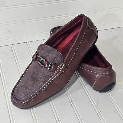 Zapatos mocasines para conducir vino de La Meca para hombre con hebilla de cuero 10,5 sin cordones Foto 1 de 4