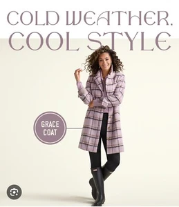 Cabi New NWT Grace Coat #4601 pink plaid XS - XL Was $369 - Picture 1 of 2
