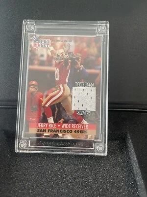 Juego profesional de la NFL 2024 - Jerry Rice - Jersey Fusion - *PARCHE USADO EN EL JUEGO* Foto 1 de 2