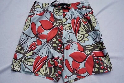 Nat Nast Lined Floral Swim Shorts with Pockets and Drawstring. Men's 36, MINT!! - Image 1 of 4