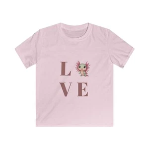 Axolotl Kids Love Graphic Tee Cute Love Shirt Birthday Gift Child T-Shirt - Picture 1 of 13