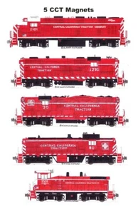 Locomotoras de tracción de California Central 5 imanes Andy Fletcher - Imagen 1 de 1