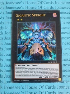 Gigantic Spright POTE-EN047 Ultra Rare Yu-Gi-Oh Card 1st Edition New - Picture 1 of 3