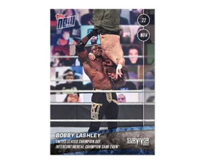BOBBY LASHLEY DEFEATS SAMI ZAYN 2020 TOPPS NOW WWE #63 SURVIVIOR SERIES - Picture 1 of 1