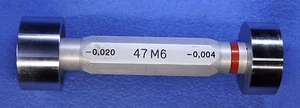 47 mm M6 -0,020 -0,004 * Portaje de enchufe liso * Go No-Go * JSATool - suizo - Imagen 1 de 2