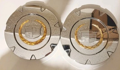 Juego de 2 tapas centrales de rueda cromadas Cadillac Escalade 2007-2014 9596478 Foto 1 de 2