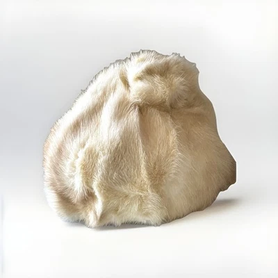 Sombrero cubo Saks Fifth Avenue visón crema talla única 100 % piel, forrado, vintage Foto 1 de 4