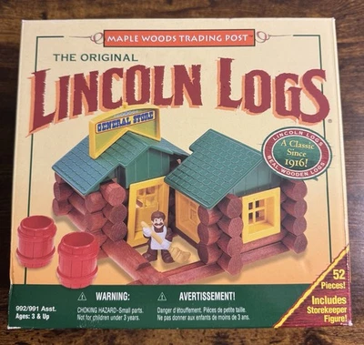 The Original Lincoln Logs~Maple Woods Trading Post~Usado EXCELENTE Forma!!! - Imagem 1 de 3