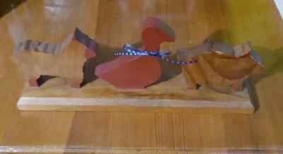 Bloque de granja primitivo cerdo pato ganso cordero oveja madera estante cuidador ENVÍO GRATUITO Foto 1 de 4