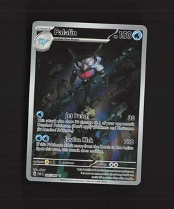 Carta Pokémon Holograma Ultra Rara Arte Completo Palafin 225/091 Paldean Fates Casi Nueva - Imagen 1 de 10