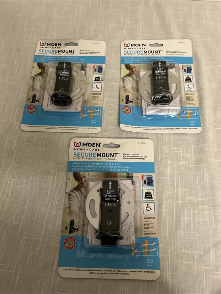 MOEN Secure Mount Stainless Steel Grab Bar Anchor Kit 1-Pack SMA1005CH -