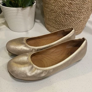 Indigo By Clark’s Metálico Dorado Ballet Pisos Mujer’s 10M - Imagen 1 de 8