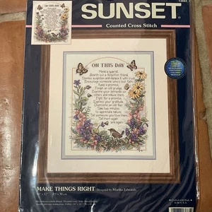Sunset MAKE THINGS RIGHT - Counted Cross Stitch Picture Kit - 13663 - 1999 - Bild 1 von 5