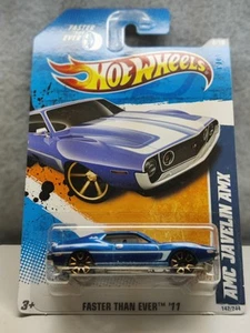 Hot Wheels 2011 Faster Than Ever 2/10 Blue AMC Javelin AMX 142/244 - Picture 1 of 8