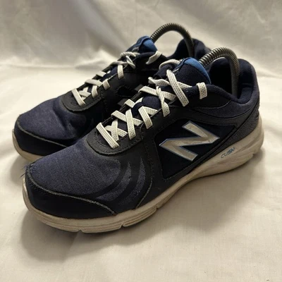 New Balance Womens 496 V3 Running Shoes Size 10 Blue Canvas Leather  Sneakers - Image 1 of 4