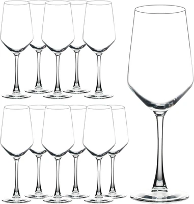 Wine Glasses (Set of 12, 13 Oz), Clear Wine Glasses for Red or White Wine, Smoot - Image 1 of 4