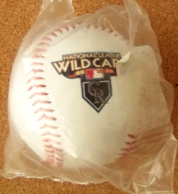 2009 Colorado Rockies NL National League Wild Card baseball ball MLB - Image 1 of 4