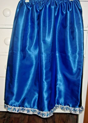 Azul Real Satén Medio Deslizamiento Brillo Lazo Ribete 27"-54" Cintura Sissy-XXL NUEVO Foto 1 de 4