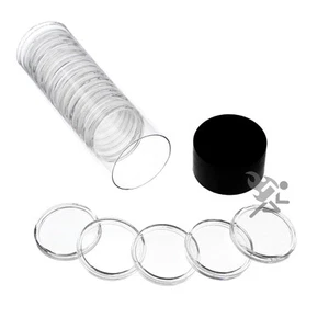 Small Dollar Coin Holder, Black Capsule Tube & 20 Air-Tite A26 Direct Fits - Picture 1 of 3