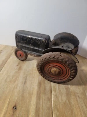 Vintage Marx Toy Farm Tractor Tin Litho USA  Pressed Steel 11” - Image 1 of 4