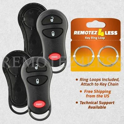2 For 1999 2000 2001 2002 2003 Dodge Durango Remote Shell Case Car Key Fob Cover Foto 1 de 4