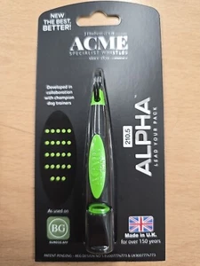 New Model Acme Alpha 210.5 Whistle, Gundog Training Black/Green Hi Viz - Picture 1 of 10